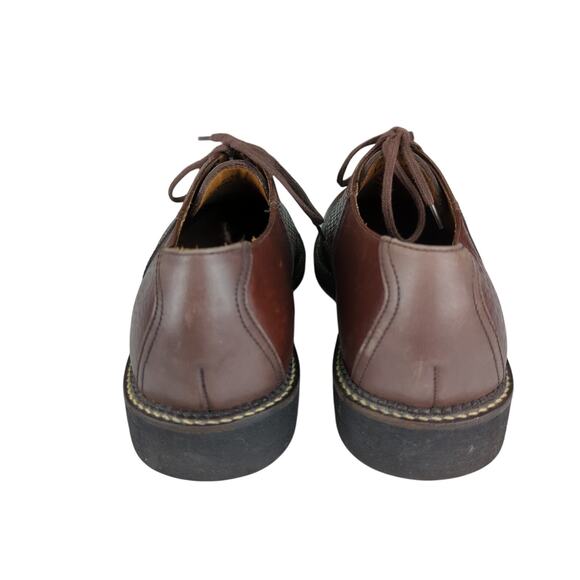 HS Trask Saddle Leather Oxfords Two-tone H4065248 Men's Size 8 Casual Dress Shoe - Picture 5 of 8